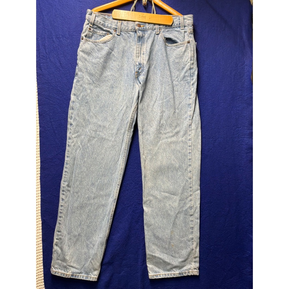 Dad Core Mens Levi Strauss Signature Relaxed Fit Jeans 36x32 Light Wash Blue